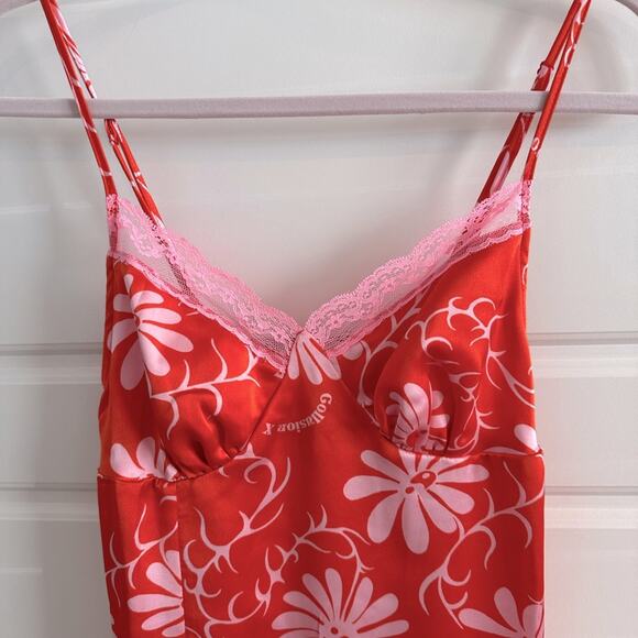 ASOS Collusion X Floral Satin Midi Slip Dress - Picture 2 of 4